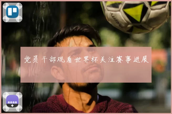 党员干部观看世界杯关注赛事进展